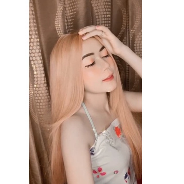 TS208 full wig korean straight tanpa poni ROSE 65-70 cm