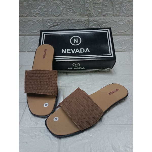 SALE BRAND Matahari Sandal Slop Cewek Rajut Nevada | Sendal Wanita Rajut Larissa Fashion Wanita Terbaru-3