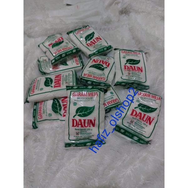 

GARAM DAUN HARGA ekonomis ISI4×250g