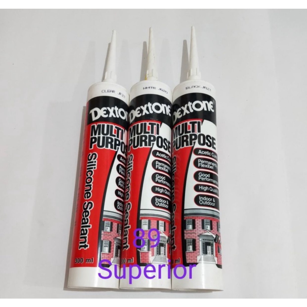 Lem Silicon Dextone lem kaca tembak silikon - putih