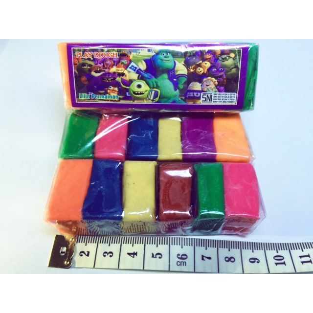 Play dough / fun dough / Lilin Mainan / Clay 1 pak kecil isi 6 warna warni