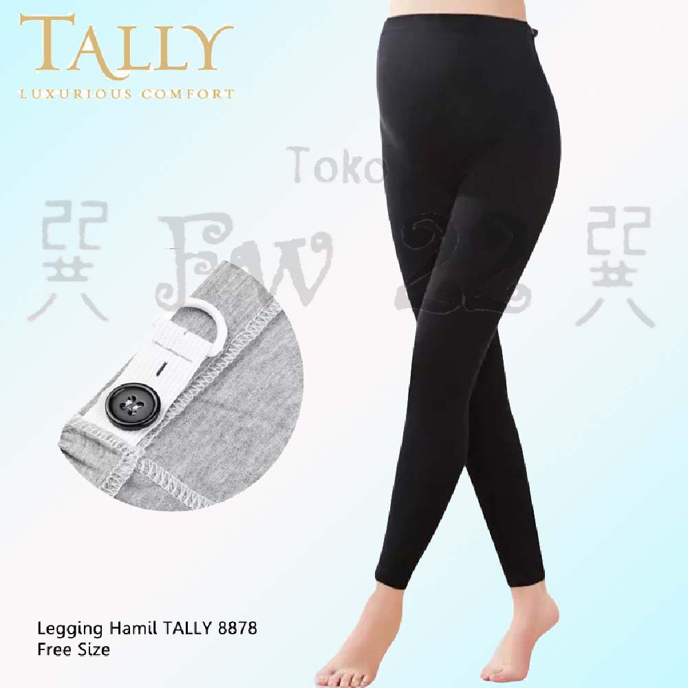 Legging Hamil Tally 8878 dengan Karet Perut yang dapat Diatur muat dari Awal Hamil Sampai 9 Bulan