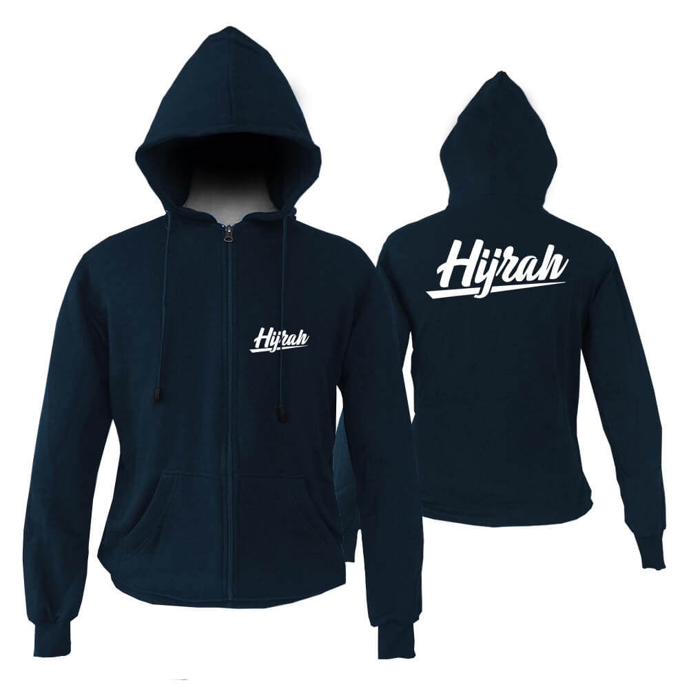 Jaket HIJRAH Islam Zipper All Size - Big Size - Size S M L XL XXL XXXL XXXXL XXXXXL