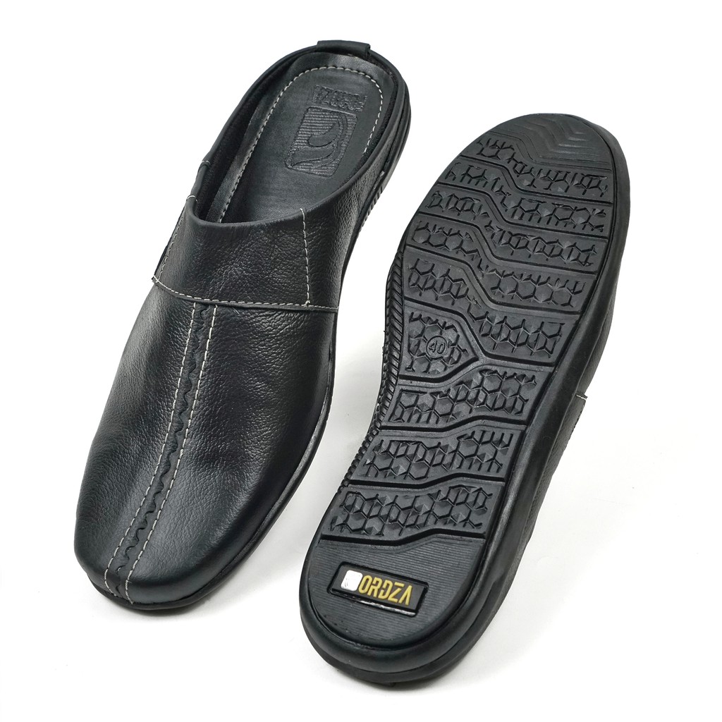 Sepatu Sandal Pria Kulit Asli Sendal Bustong Slippers BWF012