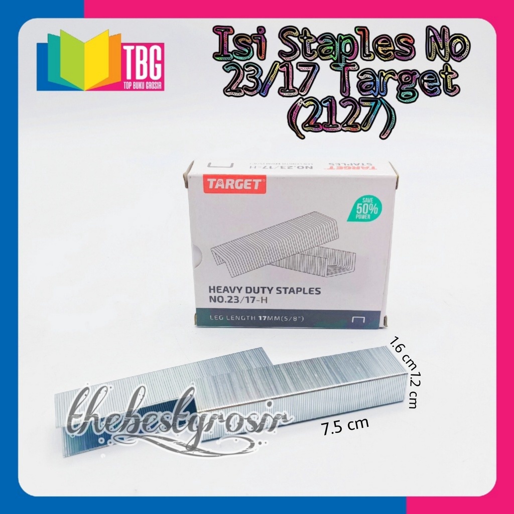 

1 KOTAK KECIL ISI STAPLES 23/17 TARGET / REFILL STAPLER (R-2127)