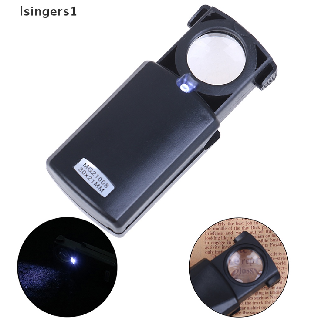 (lsingers1) Kaca Pembesar Lipat Mini Dengan Lampu led Untuk Reparasi Jam Tangan / Perhiasan