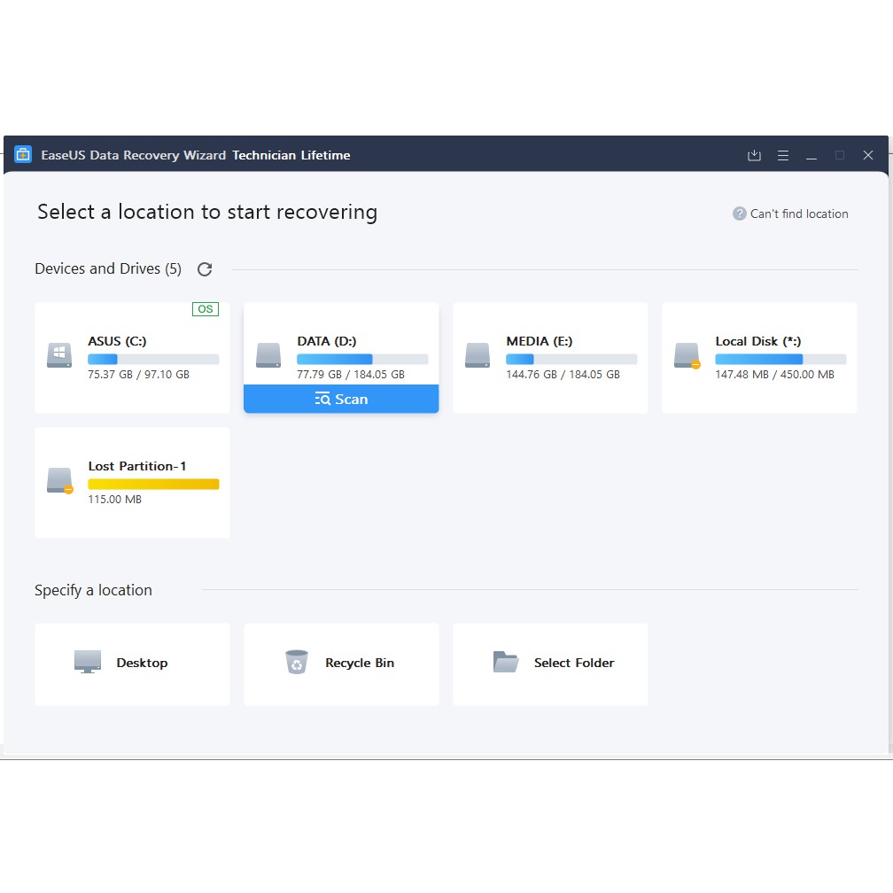 EaseUS Data Recovery Wizard Full Version Lifetime