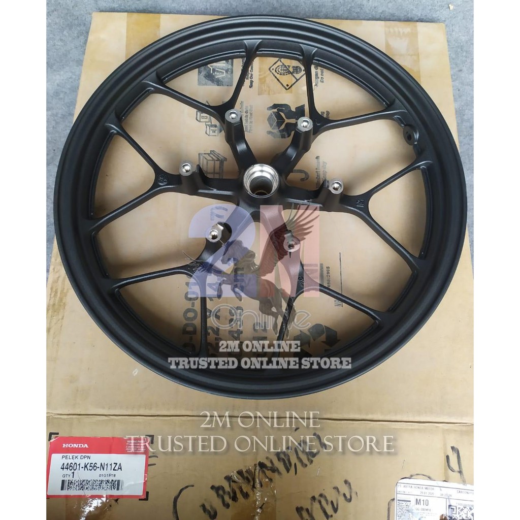 2m VELG CW DEPAN SUPRA GTR 150 HITAM ORI AHM 44601-K56-N11ZA