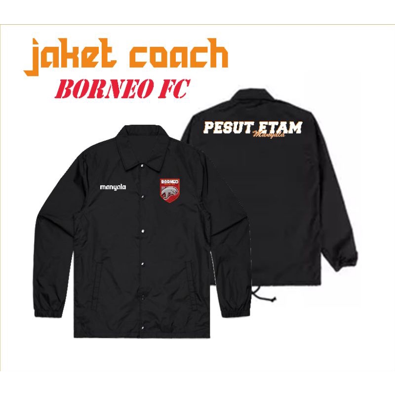 Borneo FC Jaket Coach Black Pesut Etam Samarinda