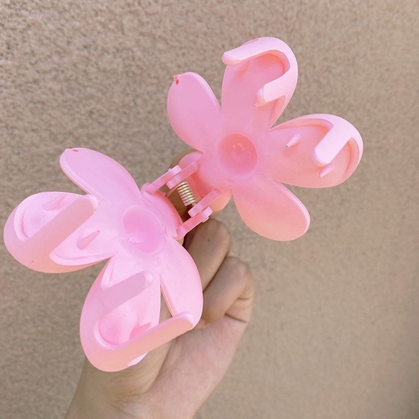 Korean Style Summer Bright Color All Match Big Flower Styling Hair Clip Hair Accessories for Women Birthday Gift