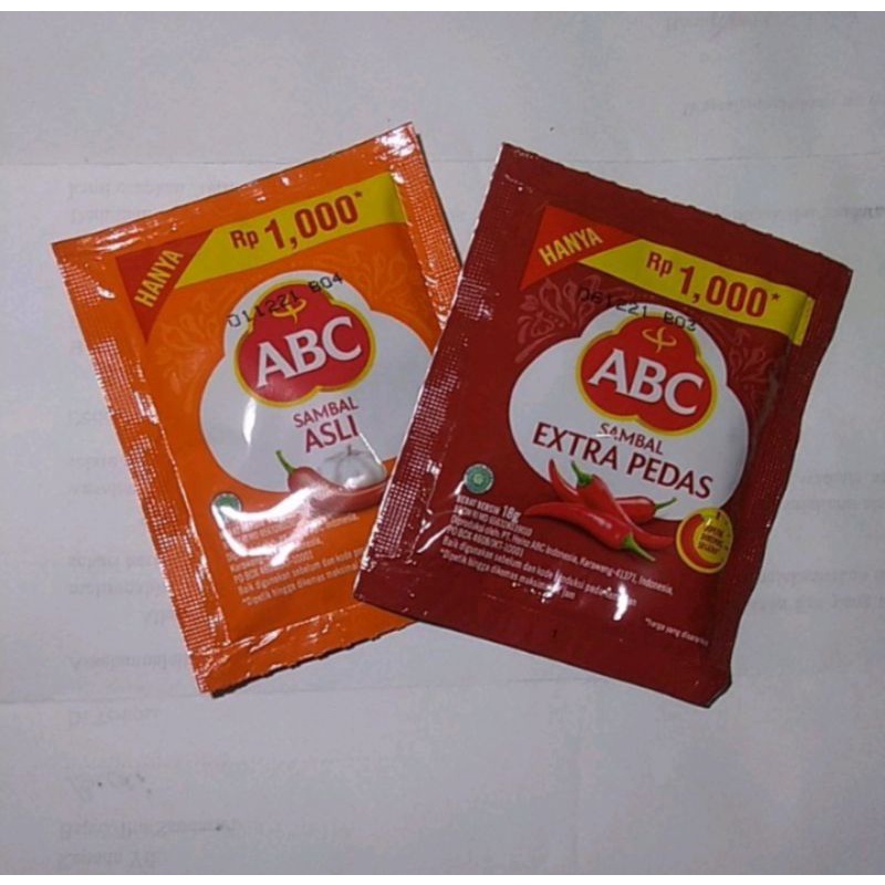 

Saus/Sambal Sachet ABC Kemasan 20 gram 10 pcs