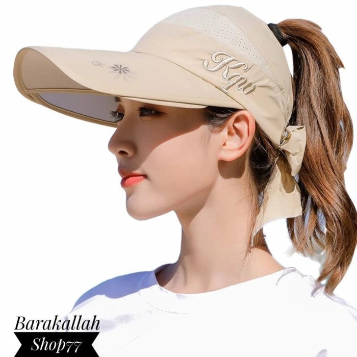 topi distro Fashion Golf Anti Uv t - Khaki I9S7 topi senam topi perempuan VIRAL TERMURAH BEST SELLER