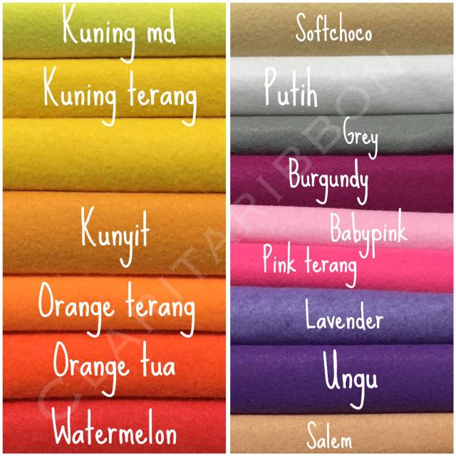 Kain Flanel import / Kain Felt Kain Aplikasi Permeter