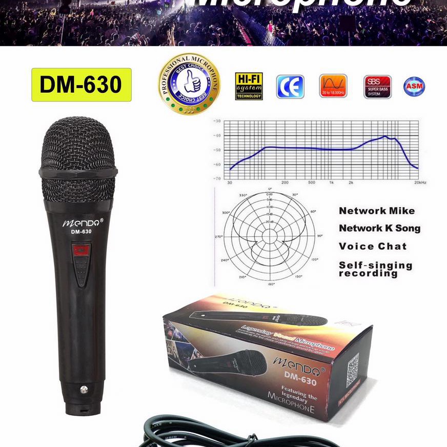 MENDO Microphone Kabel - Mic Murah