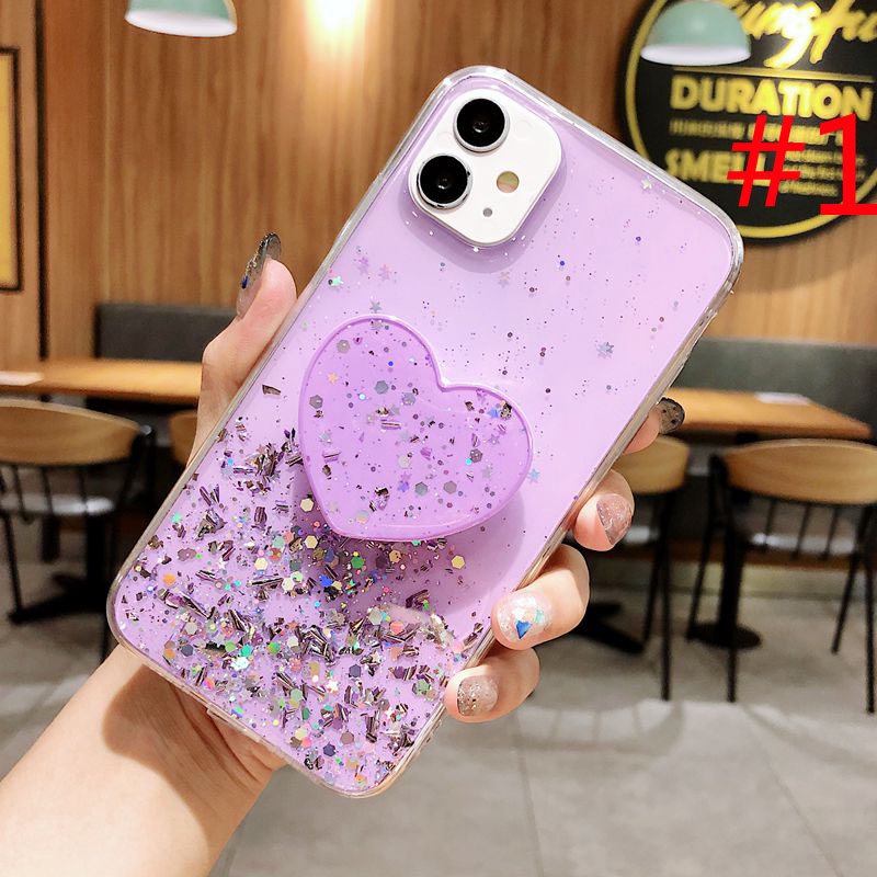 Love Popsocket Case Xiaomi Redmi 8 Note 7 8 Pro 9 Glitter Casing SAMSUNG A11 A20S A50 A30S A50S A51 Factory Price