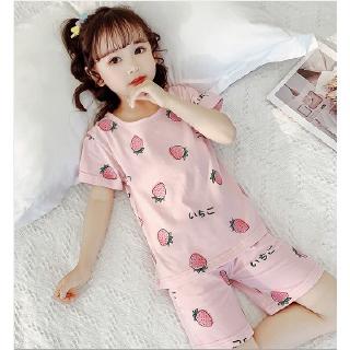 Setelan Piyama Katun Lembut Anak Laki Laki Perempuan Setelan Piyama Katun Lembut Anak Laki Laki Perempuan