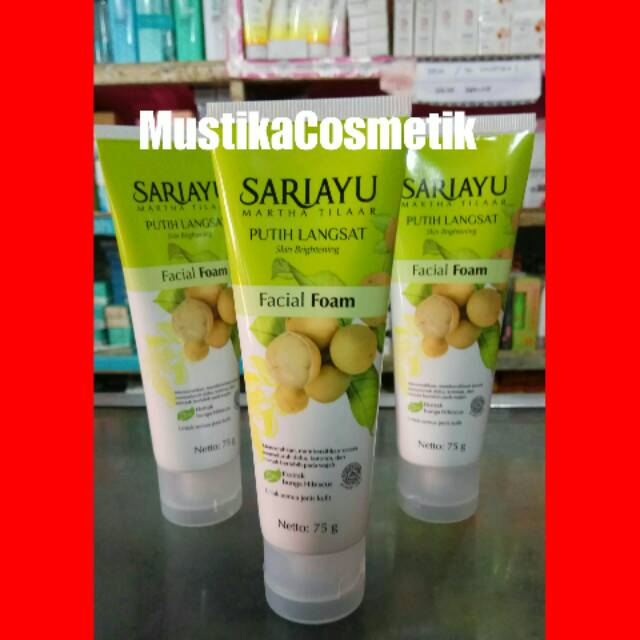 Jual SARI AYU FACIAL FOAM PUTIH LANGSAT 75 G | Shopee Indonesia