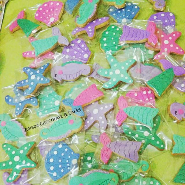 

Cookies hias custom karakter binatang laut sea animal