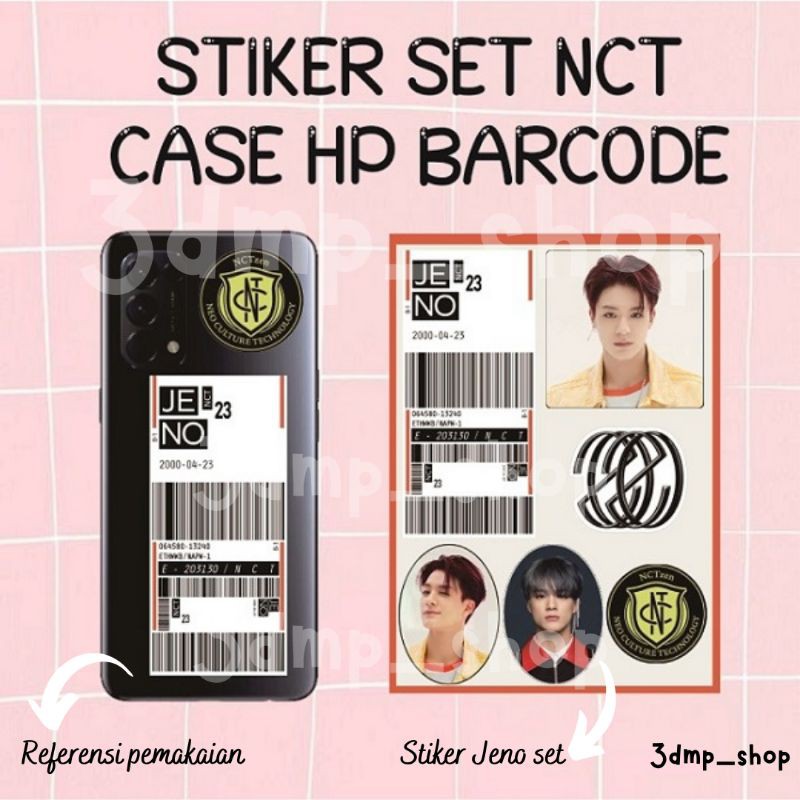 Stiker case hp barcode nct aesthetic haechan yuta winwin doyoung jungwoo johnny taeyong jaehyun mark