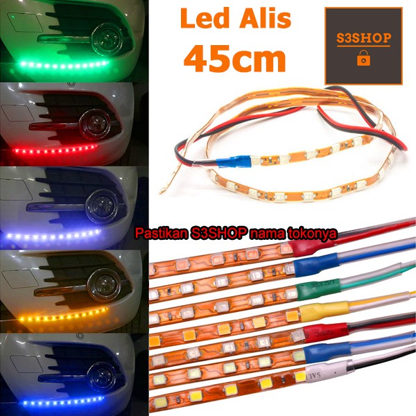 LED ALIS STRIP CUMI 45cm Waterproof Terang Serbaguna Mobil Motor