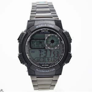 JAM TANGAN DIGITEC DIGITAL ILLUMINATOR WORLD TIME ORIGINAL GARANSI RESMI