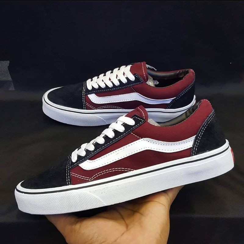 vans old skool merah maroon
