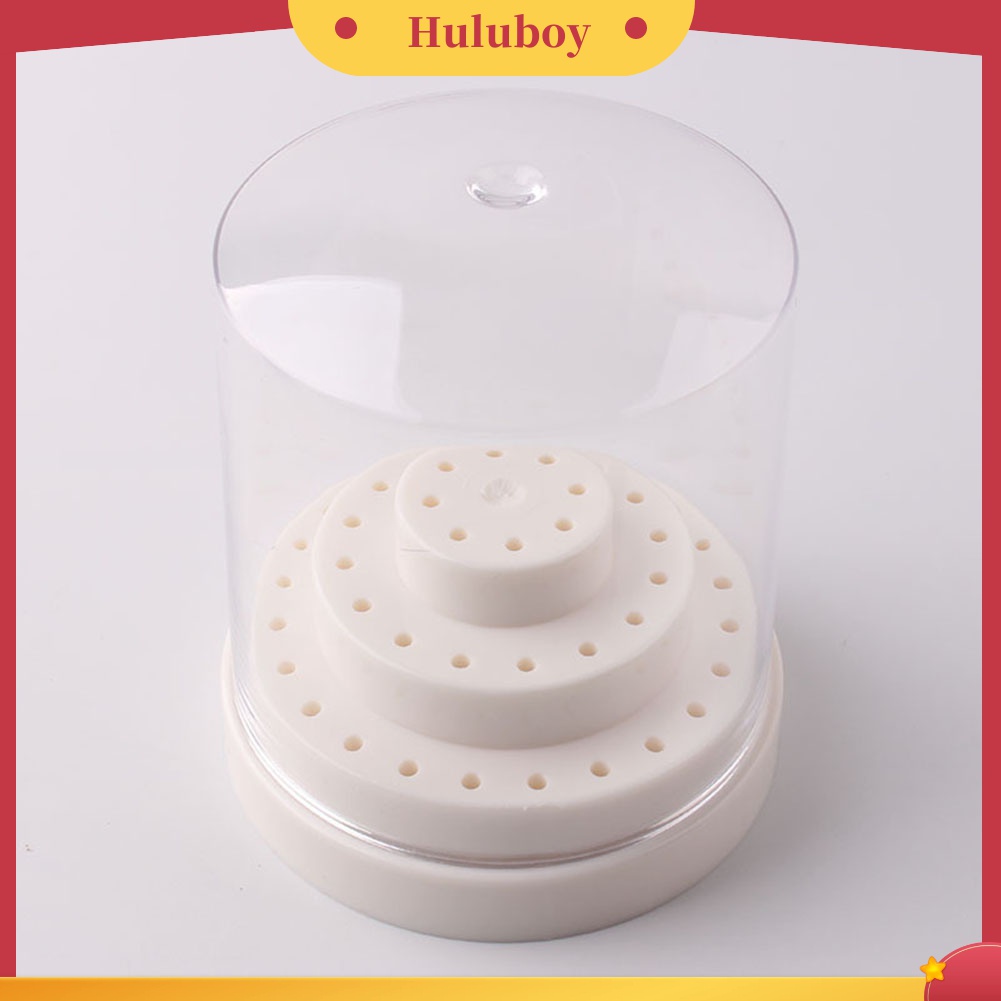 Huluboy Huluboy♡ Rak Stand Display Penyimpanan Mata Bor Nail Art 48 Lubang Portable