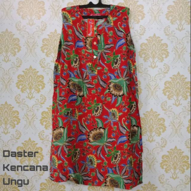 Daster Kencana Ungu Tanpa Lengan / Daster lekbong