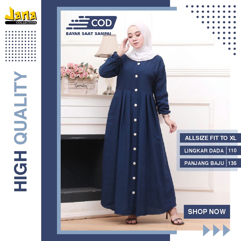 GAMIS NIDIA FULL KANCING | GAMIS RAYON MAXI POLOS TALI PINGGANG ALLSIZE FIT TO XL | GAMIS RAYON POLOS FASHION MUSLIM WANITA FULL KANCING | PAKAIAN SANTAI SYAR'I | GAMIS NIDIA | GAMIS BUSUI BUMIL