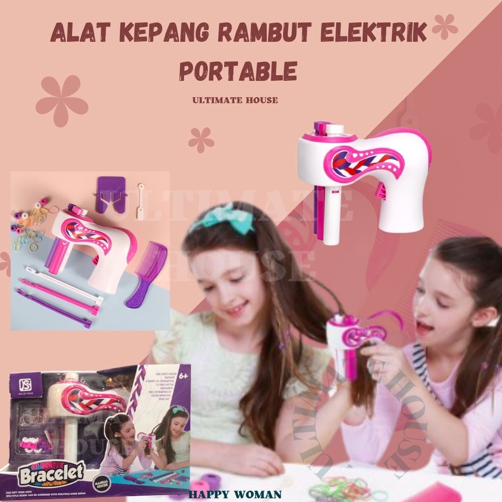 Alat Kepang Rambut Elektrik Diy Otomatis Untuk Styling Anak Perempuan Ikat Rambut Anak Perempuan