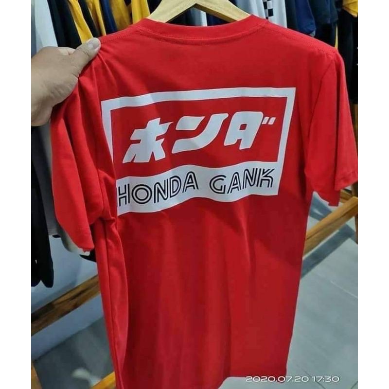 kaos tshirt Honda gank merah / honda squad / kaos motor distro