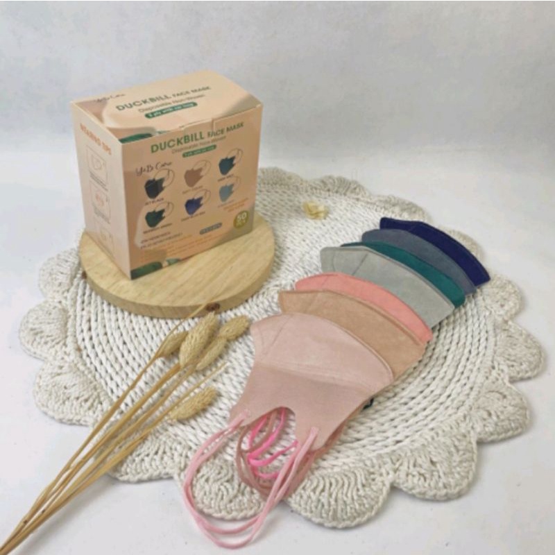 DUCKBILL HIJAB Face Mask Y & B Care Warna 3ply 50pc/box