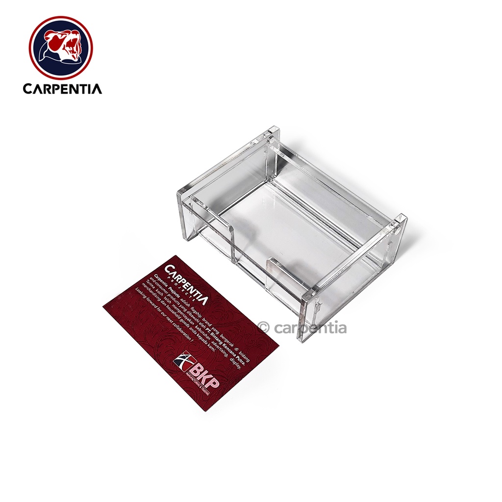 

Carpentia Box Kartu Nama Akrilik dengan tutup engsel / Acrylic Name Card Holder