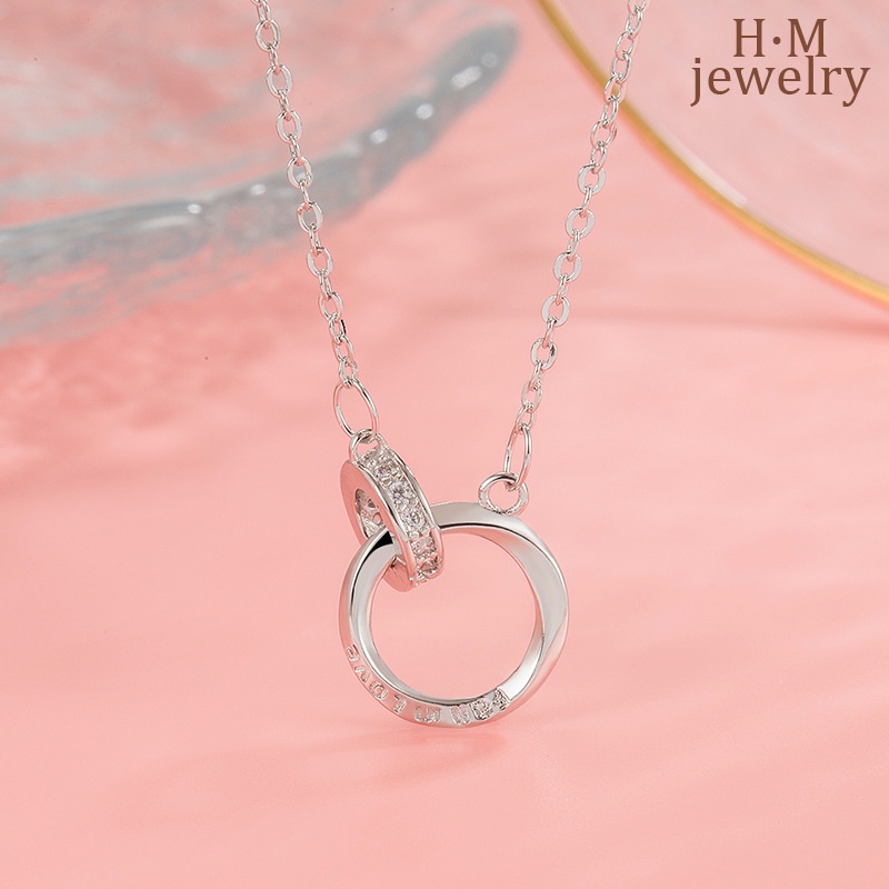 Mobius Kalung Rantai Pasangan / Pria / Wanita Liontin Strip Untuk Hadiah Ulang Tahun 2022