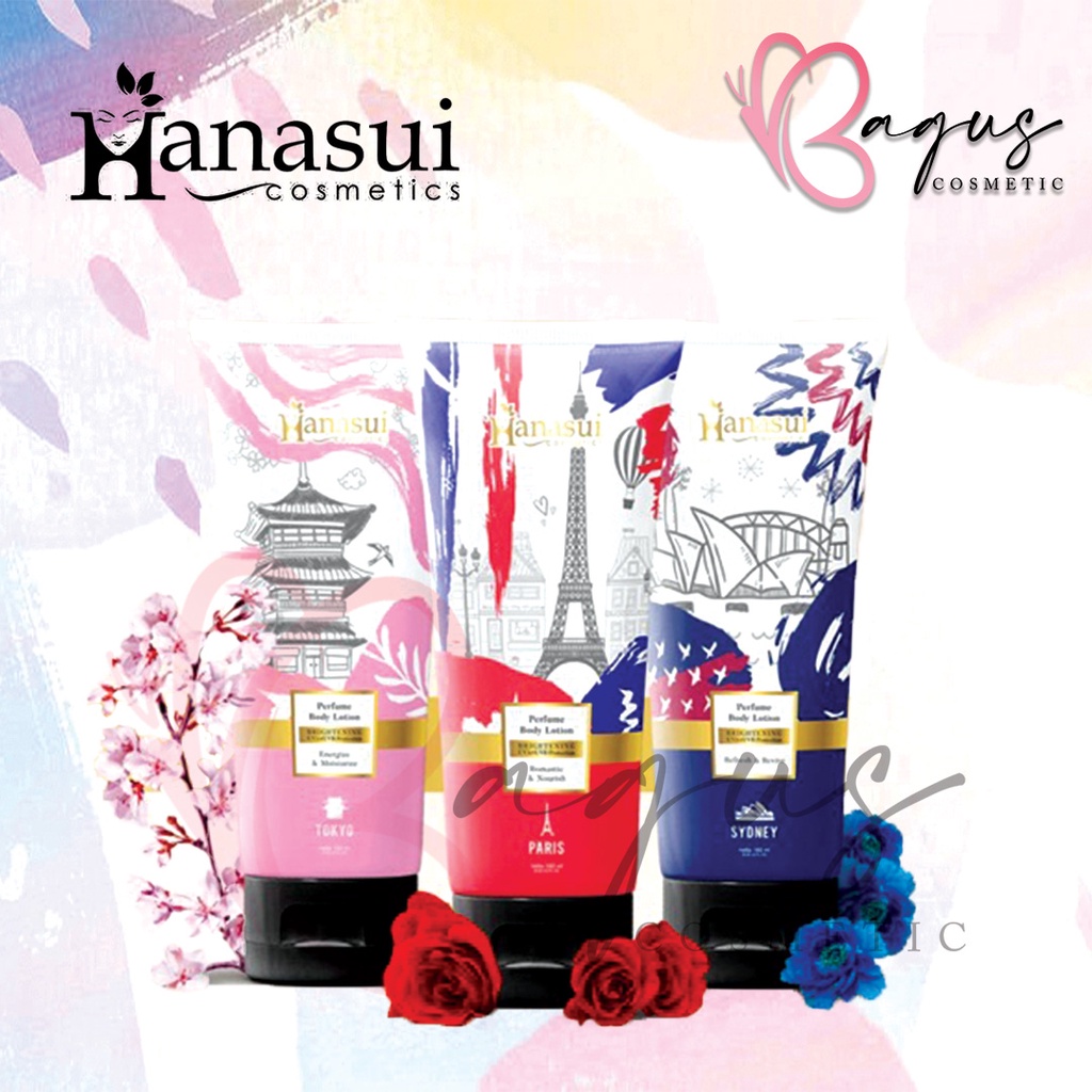 ⭐BAGUS⭐ HANASUI Brightening Perfume Body Lotion 180ml | Hanasui Lotion