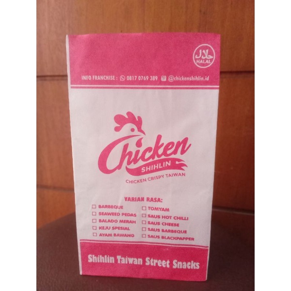 

Packaging Pocket / Kantong Kertas Kemasan Chicken Shihlin 50pcs