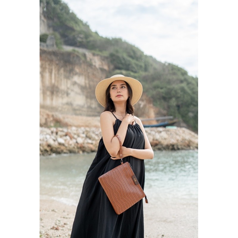 Nonataliashop - Big Croco Clutch (Free Inisial 2 Huruf)