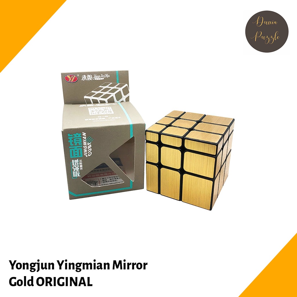 Rubik 3x3 Mirror Yongjun Yingmian Mirror Gold ORIGINAL