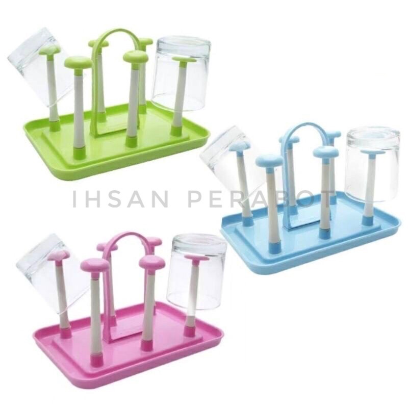 Tempat Gelas / Rak Gelas / Glass Stand isi 6