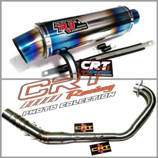 Knalpot Racing R9 Mugello Satria fu Sonic Cb150r Vixion Gsx150r Cbr150r R15 Megapro Tiger Scorpio