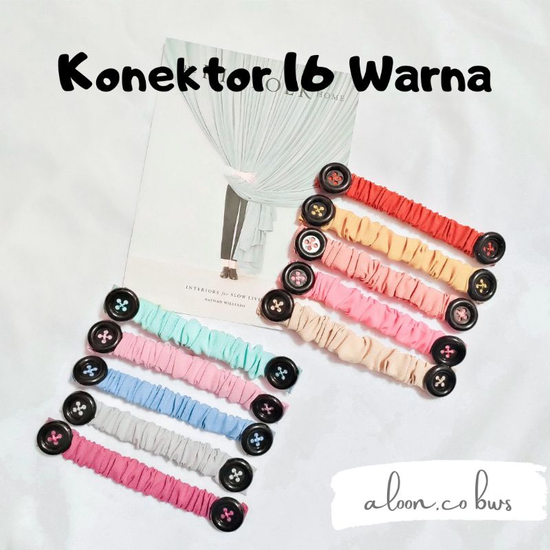 KONEKTOR MASKER HIJAB / STRAP MASK / PENGAIT MASKER KAIN / TALI MASKER BISA PILIH WARNA