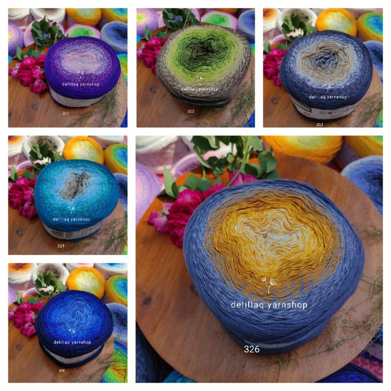 Benang Rajut Impor Yarnart Flowers Rosegarden Dua