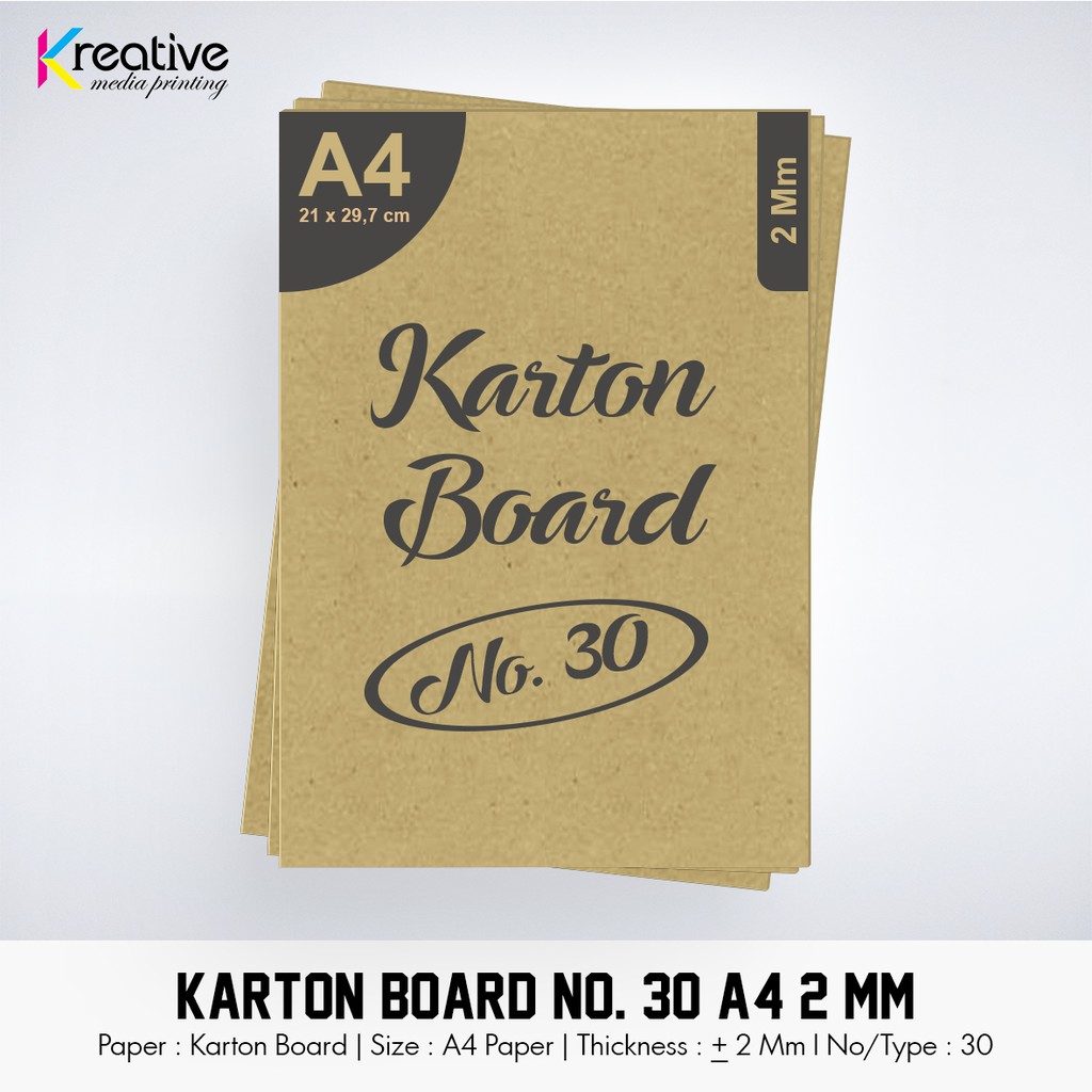 

Karton Board No. 30 (A4 / 2 mm / No. 30)