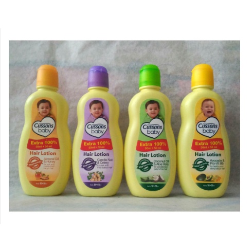 Cussons Baby Hair Lotion Candle Nut &amp; Celery, Coconut Oil, Avocado, Almond 100 ml &amp; 200 ml