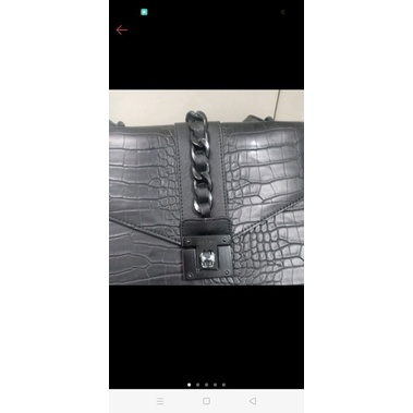 tas Aldo hitam  croco