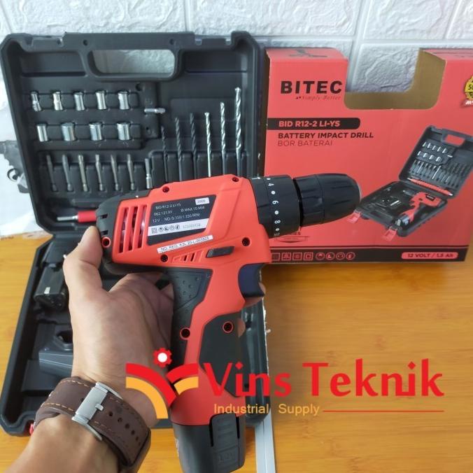 Mesin Bor Baterai Bitec Csr 12-2 Li-Rsy Cordless Impact Drill Termurah