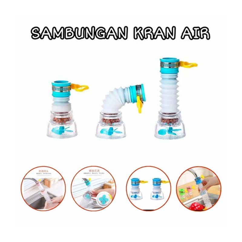 SHINE STAR - BISA COD - Aerator Sambungan Kran Air 360 Derajat - Saringan Air Keran Putar - Warna Random