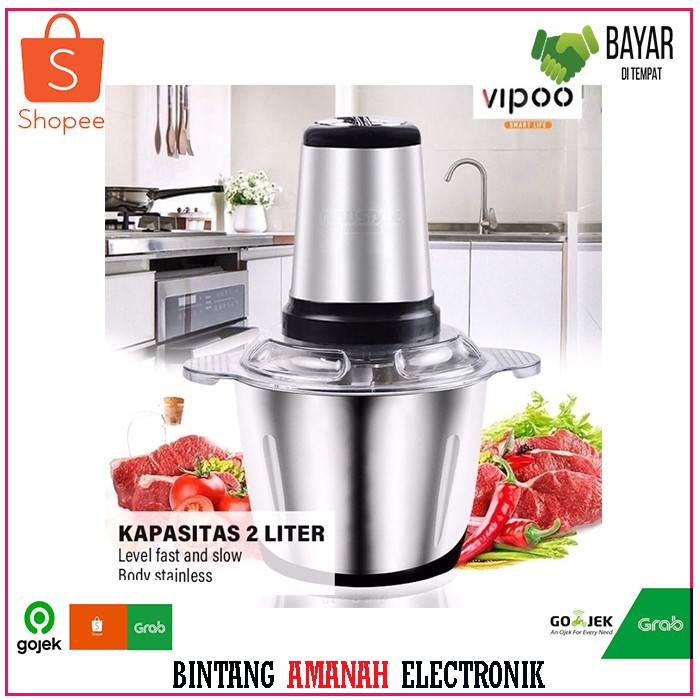 Blender chopper daging Vipoo V-6004 stainless steel
