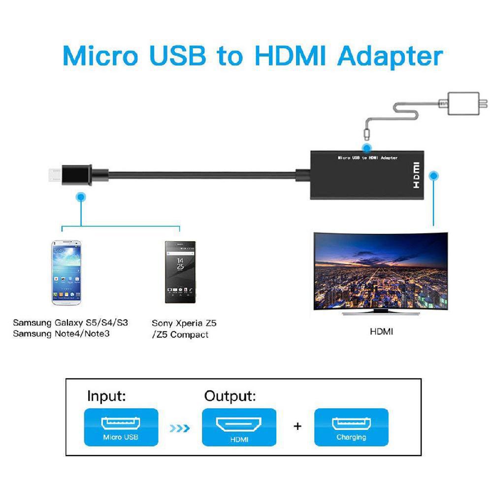 Adaptor HD 1080P Kompatibel Dengan Android Mirco USB Adapter HTC LG Android HDMI Converter Micro USB 2.0 MHL Ke Kabel HDMI