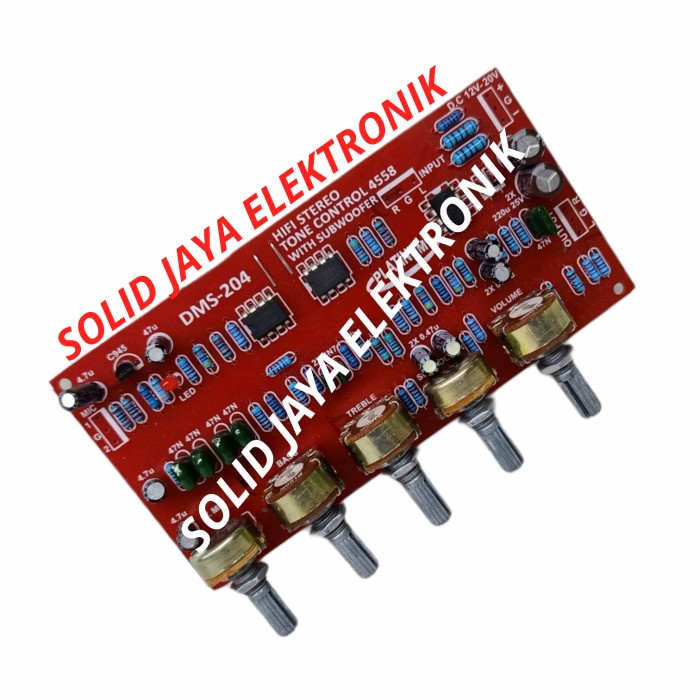 KIT TONE CONTROL STEREO PLUS MIC SUBWOOFER SUB DMS204 DMS-204 PLATINUM